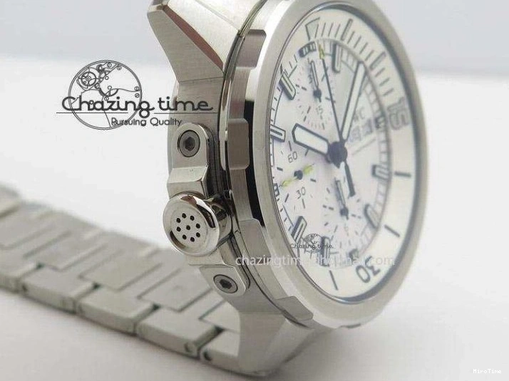 MIROTIME 0323 Versatile Aquatimer Chrono IW376803 V6F 1:1 Best Edition White Dial On SS Bracelet A 7359
